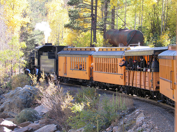 This is a steam engine, so we stopped to refill with water.