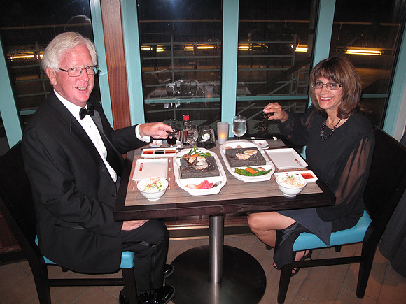 It was a formal night.  Don't we make a nice looking couple?