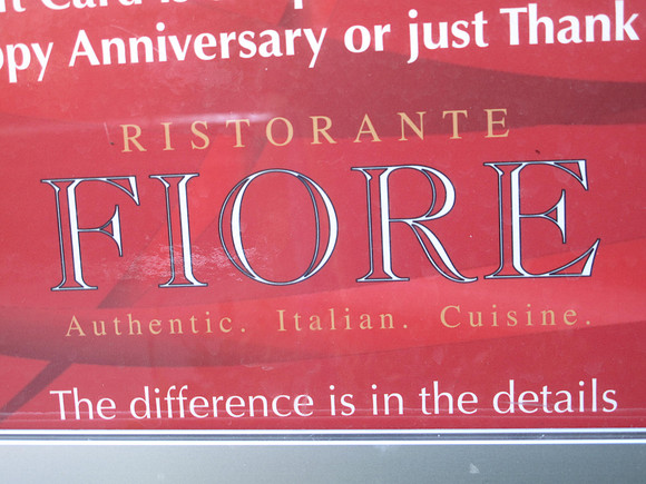 This is the Italian restaurant where we ate on the North end of town.