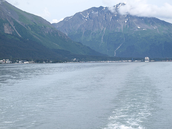 Leaving Seward behind.  You can see the Celebrity ship to the right.