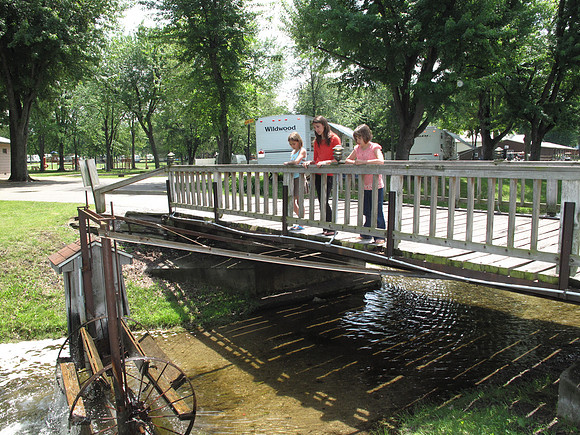 This is the bridge over to the island where our campsite is located.