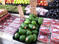 Haymarket - a wonderful place to buy fresh fruit & veggies.  We bought a box of strawberries for $1 & raspberries for $2.