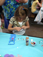 Mya has her design almost finished.