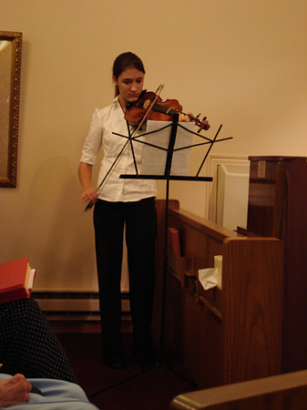 Ashley playing in Church