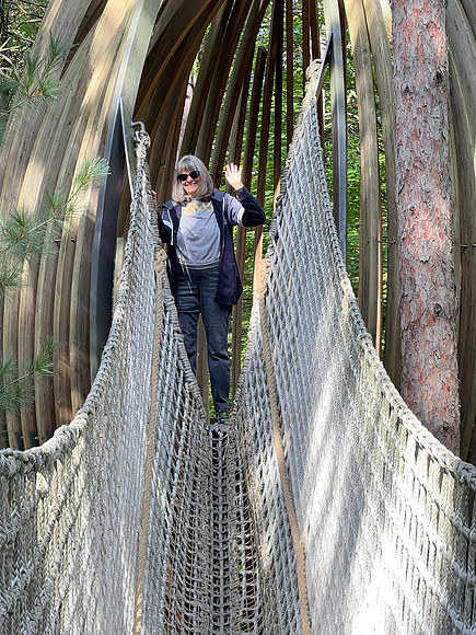 It was a bit challenging for me to climb in the small area.  No so much up, but coming back down.