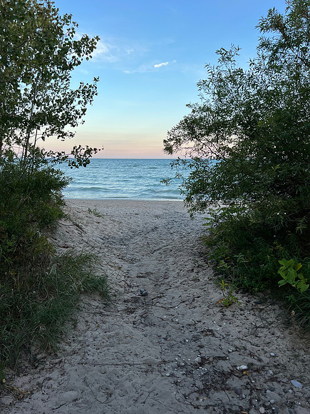While we were not able to snag a site right on the beach - even though we made reservations in March, we waited until other campers left in the am & sat on the private beach area for a few hours.