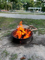 Tonight we enjoyed a roaring fire before we had smore's for dessert.