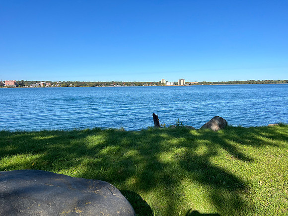 We arrived at the Soo Locks Campground around 4:00 after stopping at Meijer to pick up a few grocery items.