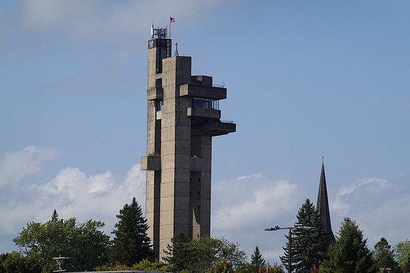 We got a view of the Tower of History we plan to visit tomorrow.