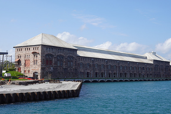 This is the hydro electric plant built in 1902.  It is still in operation & is the largest electric  plant in the world.  It is 1/4 mile long & built from limestone.