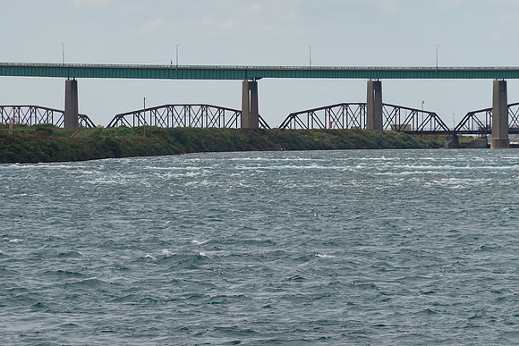The beginning of the Rapids of St. Mary's River.