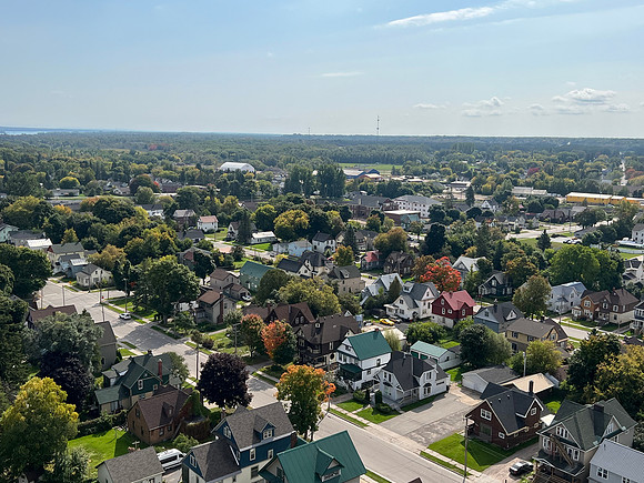 A nice view of the town of Sault Ste. Marie.