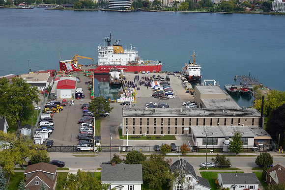 The tower looked right over the Coast Guard Station.  We saw a lot of action going on.  It was fun to watch.