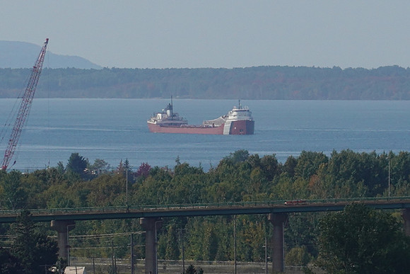 We saw this ship coming into the river from Lake Superior.  We had at least 45 minute until it passed through the locks.  We left and came back later.