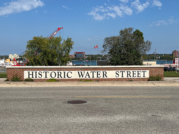 While we waited for the freighter to pass our way, we took a walk down the historic water street.