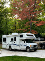We really wanted to stay at Ludington State Park and felt comfortable now staying the night here as Mya was doing so well.