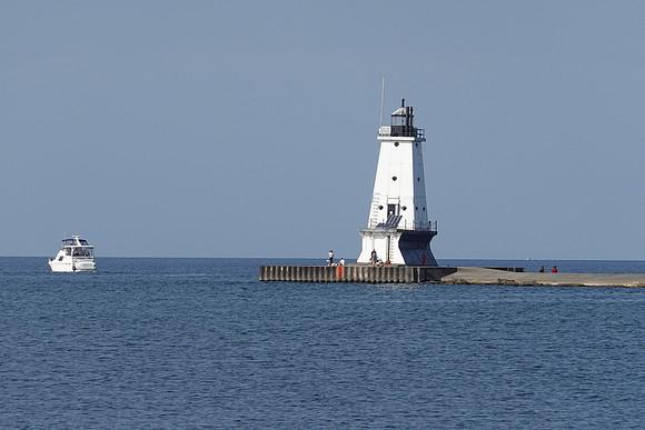The next day we stopped briefly in Ludington to visit the Ludington North Breakwater Light in the City Park.