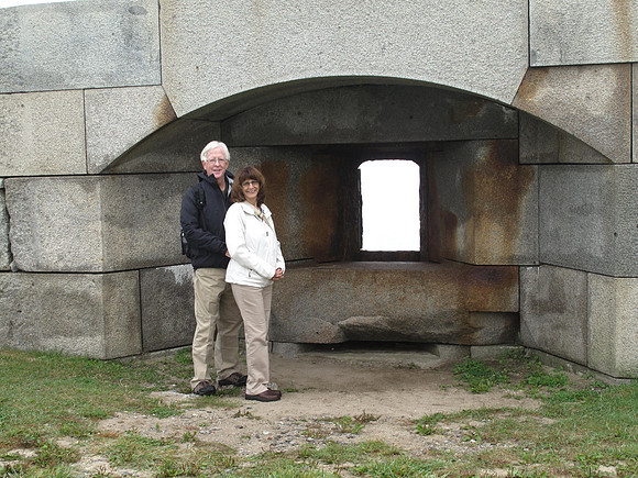 Fort Preble surrounded the grounds of Spring Point Ledge Light.