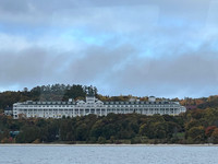 We sat inside the ferry, although cold, it was tolerable.  A great view of the hotel from the water.  Staying at the Grand checked off a bucket list item for Denny and it was for his 80th birthday!