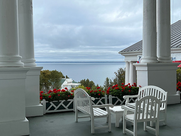 A nice scene on the famous front porch.