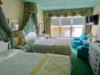 This was our room.  Every room is decorated differently.  Our room did not have a wonderful view, but was extremely comfortable.