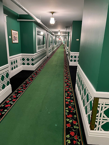 After 2:00 we could go find our rooms.  This was the hallway to our room on the 4th floor.