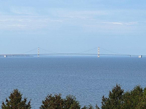We first passed the Mackinac Bridge.