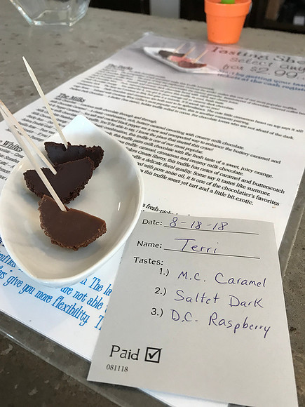 Terri bought the dark raspberry and Denny bought dark coffee.