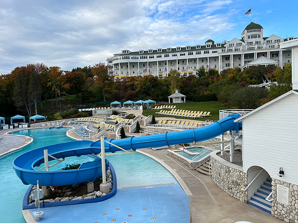 This is named the Esther Williams pool.  She is the movie star from "This Time For Keeps" filmed on site.