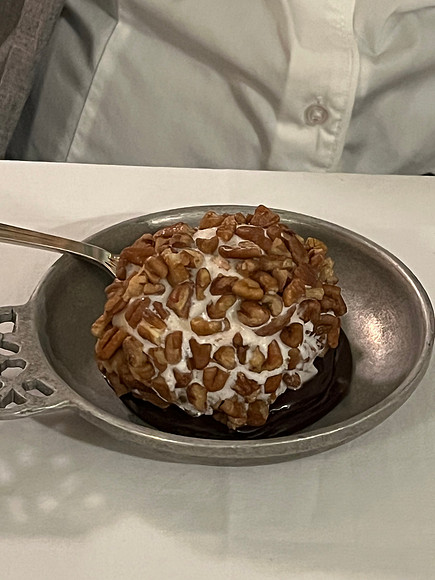 The signature dessert - Grand Pecan Ball.  Very delicious.