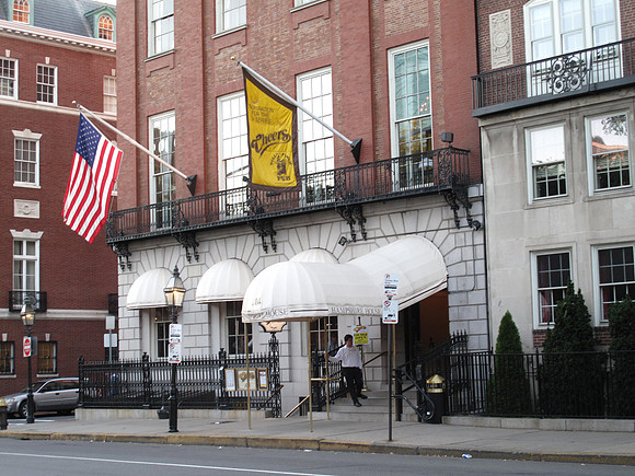 Here is the outside of the building where the TV show Cheers was filmed.  The inside was filmed in a studio, we think.