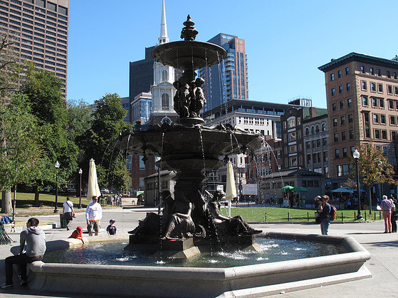 Brewer Fountain inside the Boston Common.