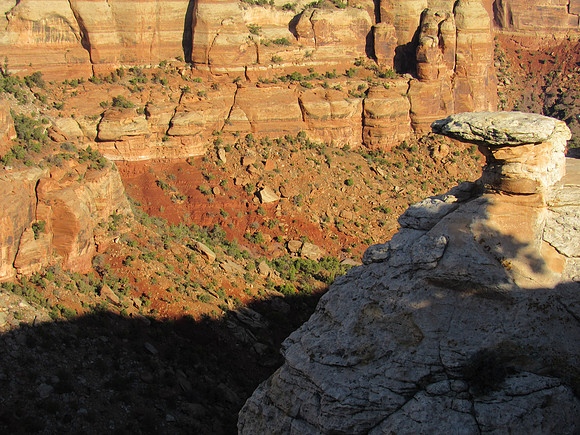 We saw a young man climb out to this rock for a picture opportunity.  Sounds like something Mark B.  would be crazy enough to do.