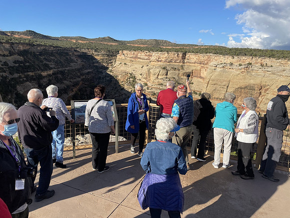 Our group gathering at the visitor's center.  We actually started at the "end" and drove to the "beginning".