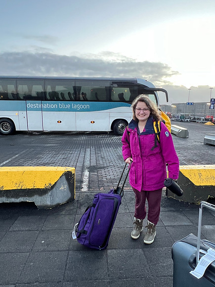 We ate breakfast at the airport-nice pastries, chocolate milk/coffee & fruit.  Then our transport arrived to take us to Blue Lagoon.