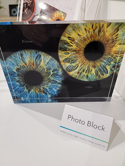 We went to the eye mazy store to have pictures taken of our eyes.  These are samples.