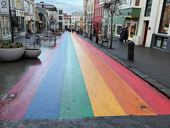 They have a street called Rainbow Street.  Lots of different shopping and eating opportunities here.