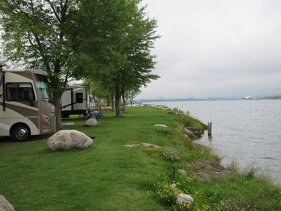 This gives you a better idea how close we were to the water.  We LOVED this campground!!