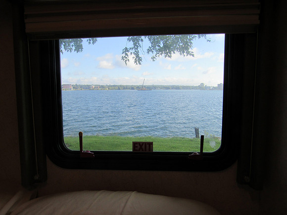 Our view from the back window as we are parked.