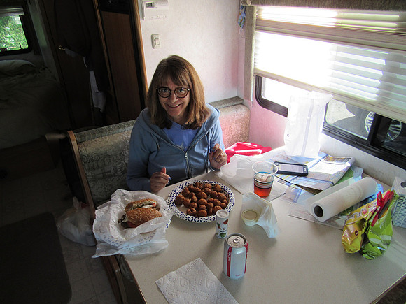 They had car hop service.  The burgers were HUGE and very delicious.  So were the 'shrooms.