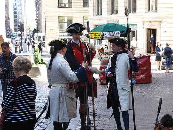 They had some reenactors standing around.