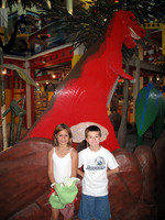 We were amazed at the dinosaur display.