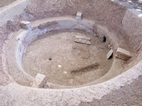 This is a pit house.  We are not clear on the differences between a kiva and a pit house.