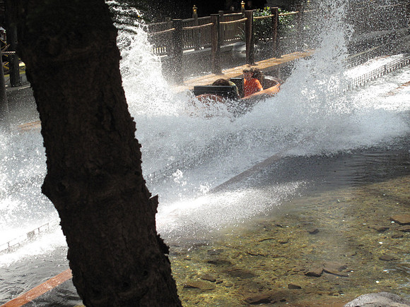 Yeah, that's Terri, ducking so she won't get wet!