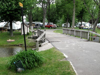 The bridge to cross to our street.