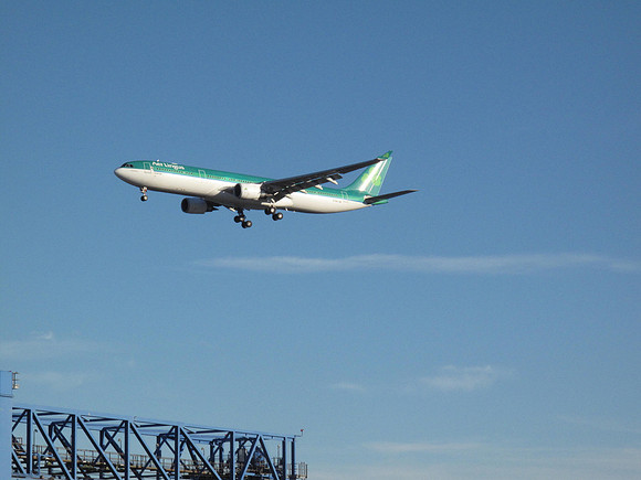 The airport was right next to the port.  Planes flew right over the ship.