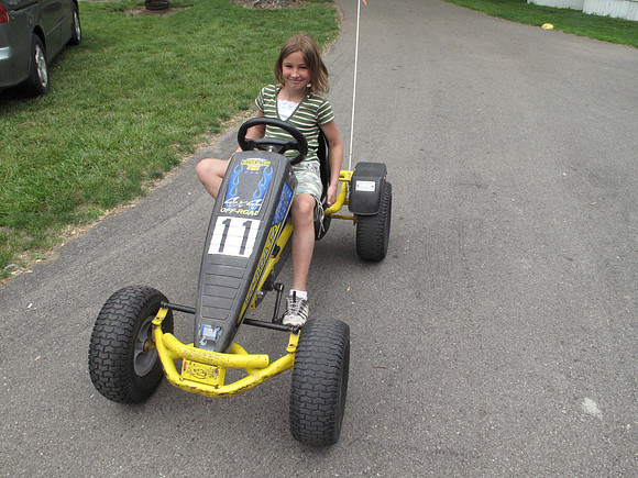 Single rider pedal bike.
