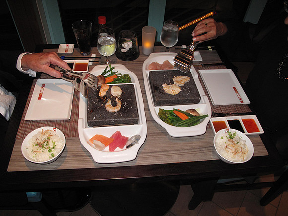 We ate what they call a "hot rock" meal.  It was delicious & turned out to be a very nice experience.