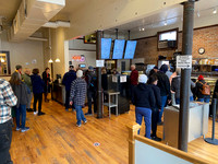 Everyone headed to the cafe for coffee and/or a snack.