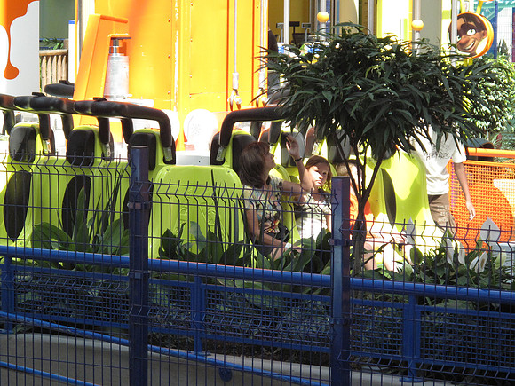 Grandma was the only adult who would ride the rides with the kids!